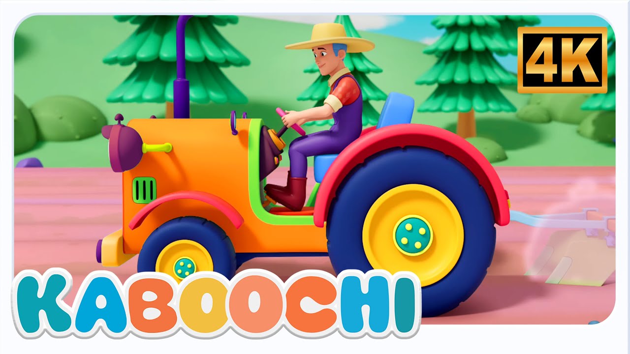 Wheels On The Tractor Go Round And Round Nursery Rhyme For Kids