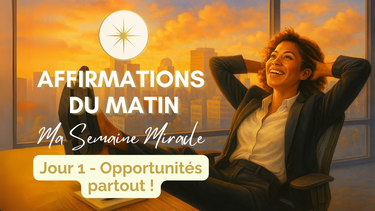 Ma Semaine Miracle 🌞 Jour 1 | Affirmations du matin : Opportunit&eacute;s & Chance 🍀
