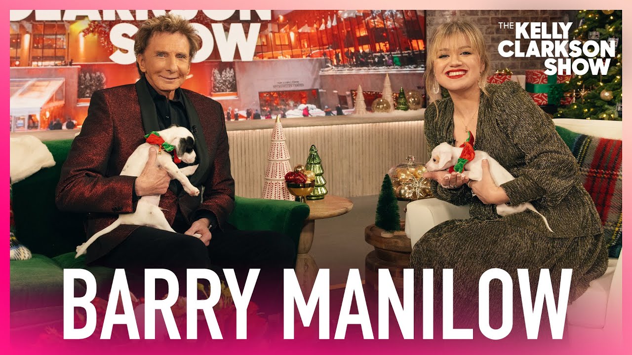 Kelly Clarkson Surprises Barry Manilow With Puppies For Christmas