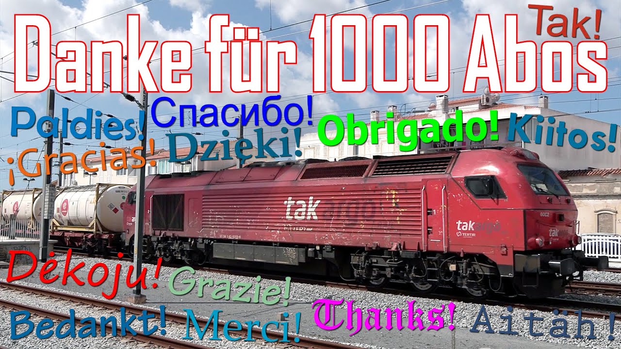 1000 Abos: Eisenbahn Railway Jernbane Popędzać Ferrovia Geležinkelis Železnice Trenbidea Ferrocarril