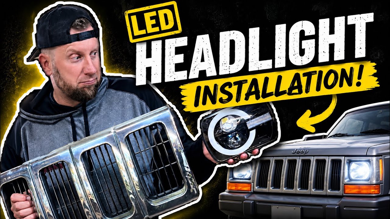 Jeep Grand Cherokee (ZJ) Aftermarket LED Headlight Installation and NEW 3D Printed Light Mounts