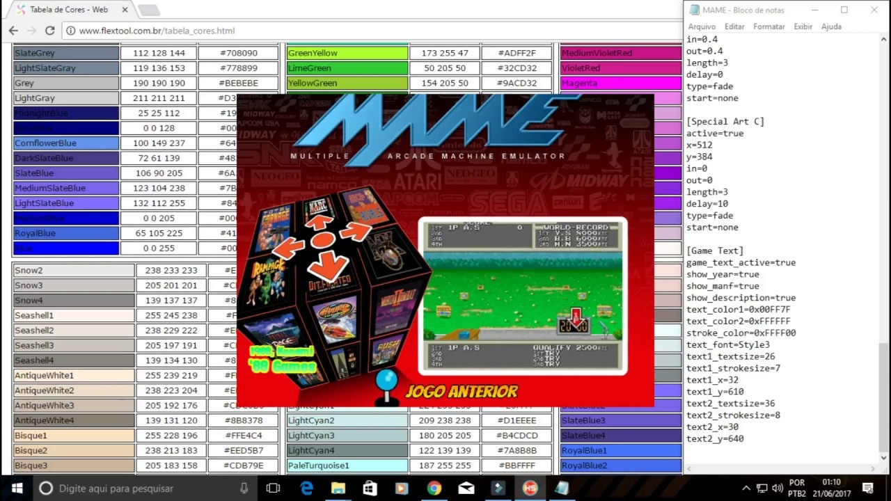 Tutorial HyperSpin alterando as cores na descri&ccedil;&atilde;o dos jogos