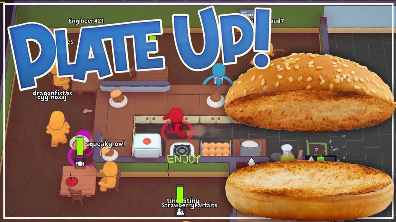 PlateUp! - EAT YOUR OWN BUNS!! (4-Player Gameplay)