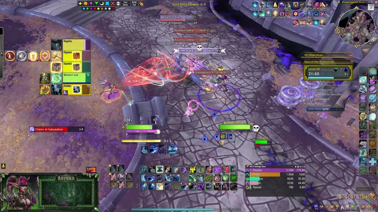 Seat of the Triumvirate Mythic plus +20 Devourer DH POV