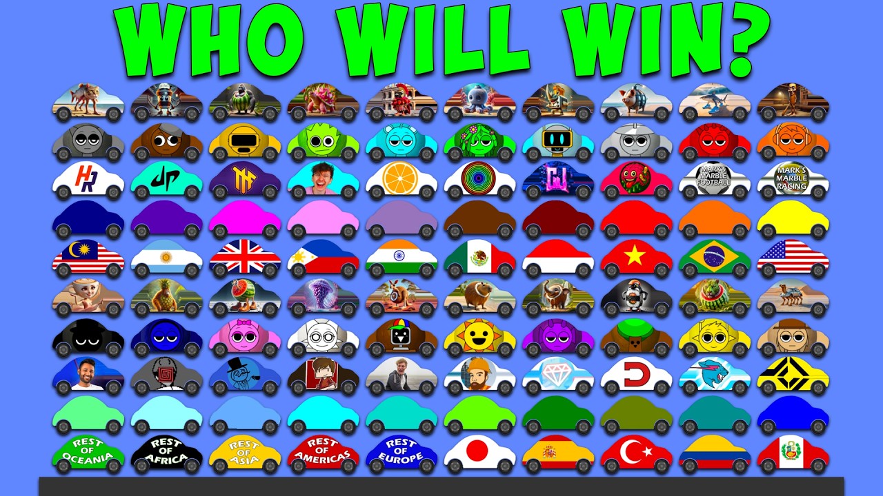Country Cars против Colours против YouTubers против SPRUNKI против Italian Brainrot — кто победит?