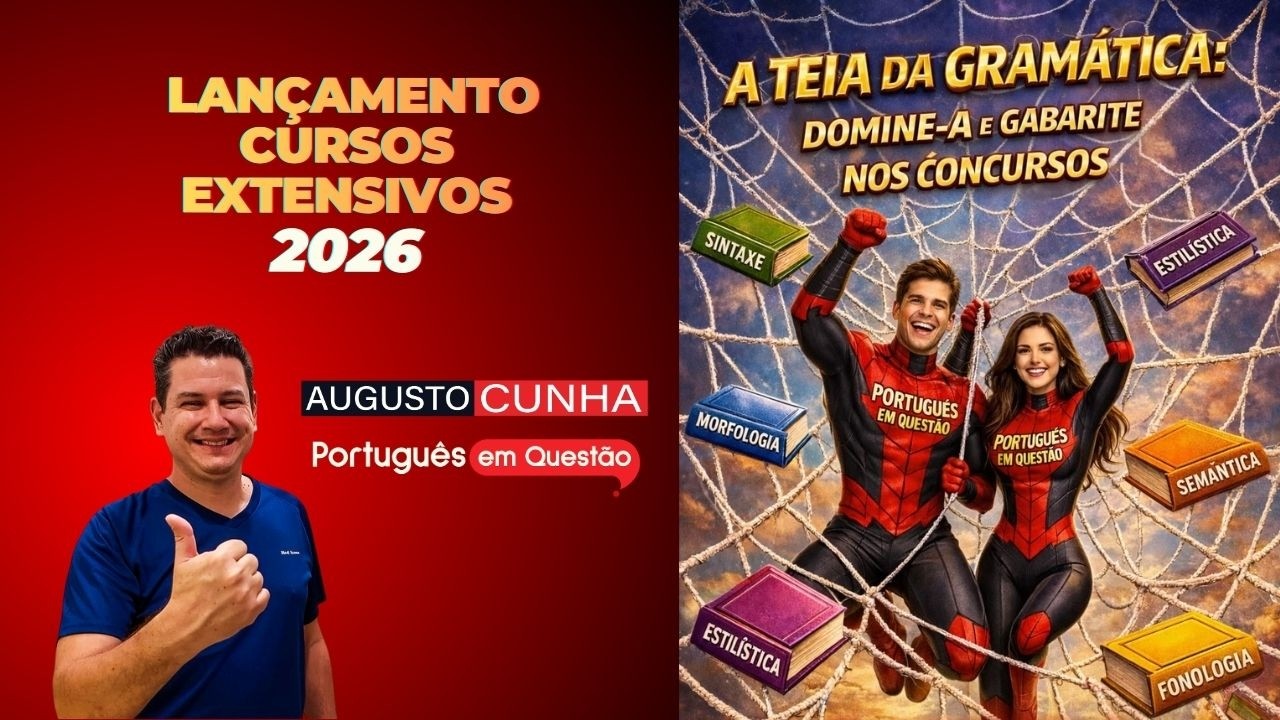 🔴 LANÇAMENTO CURSOS EXTENSIVOS - PORTUGUÊS EM QUESTÃO - AULA-BÔNUS: A TEIA DA GRAMÁTICA