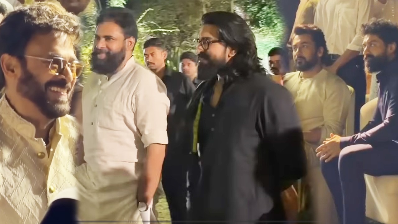 Venkatesh, Pawan Kalyan, Ram Charan, Surya, Kalyan Ram Visuals at Allu Sirish Wedding | Filmysecrets