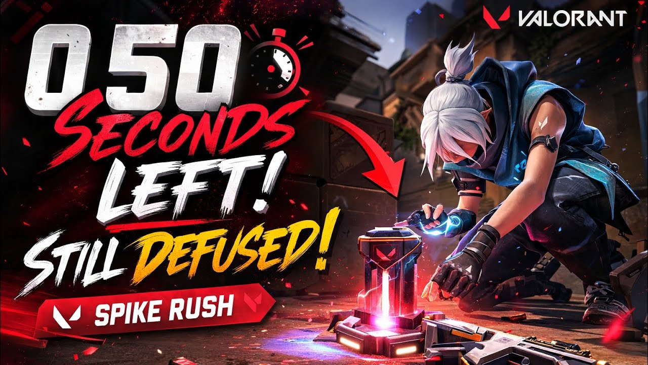 He Thought I Lost…00.50S Defuse 😂 | Spike Rush | Valorant #valorant #gaming #gameplay 