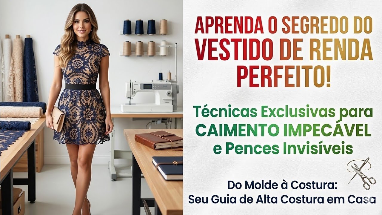 DIY Como fazer Vestido Tubinho de Renda Forrado_Costura fácil passo a passo  Gisleide Novelo