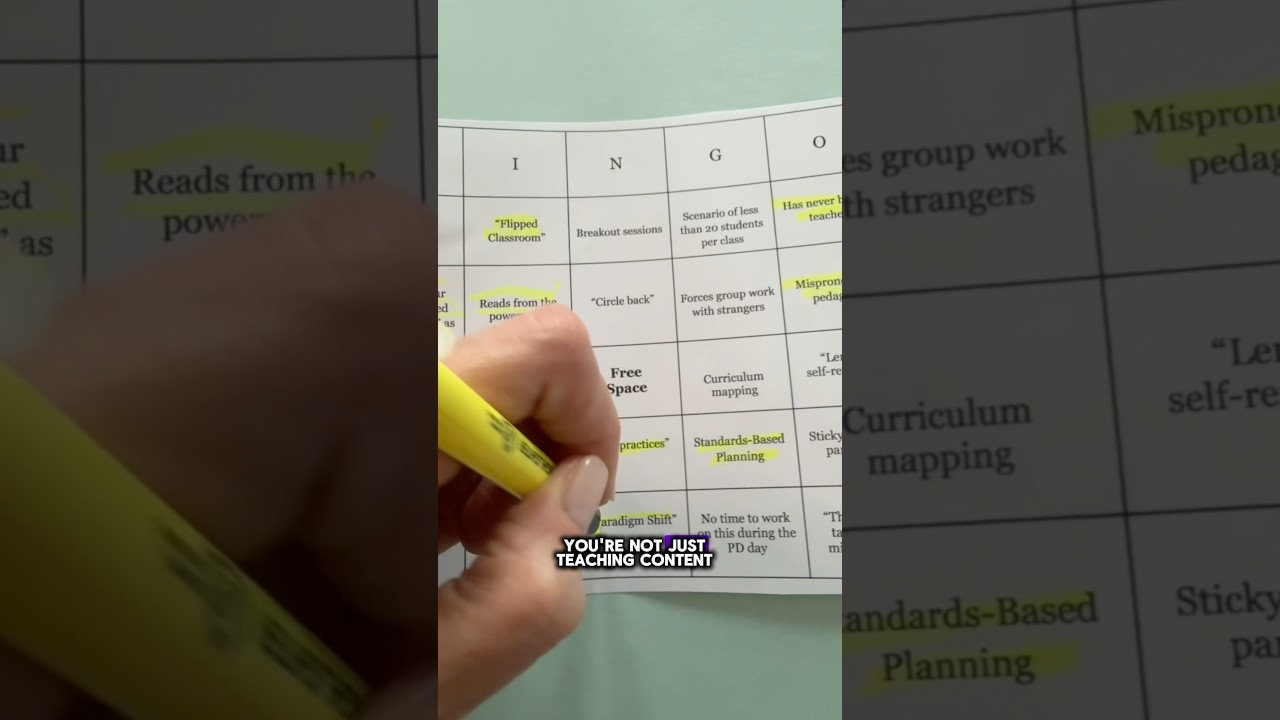 PD Bingo Part 2 #teacher #teacherlife #schoollife #school #teachers #professionaldevelopment