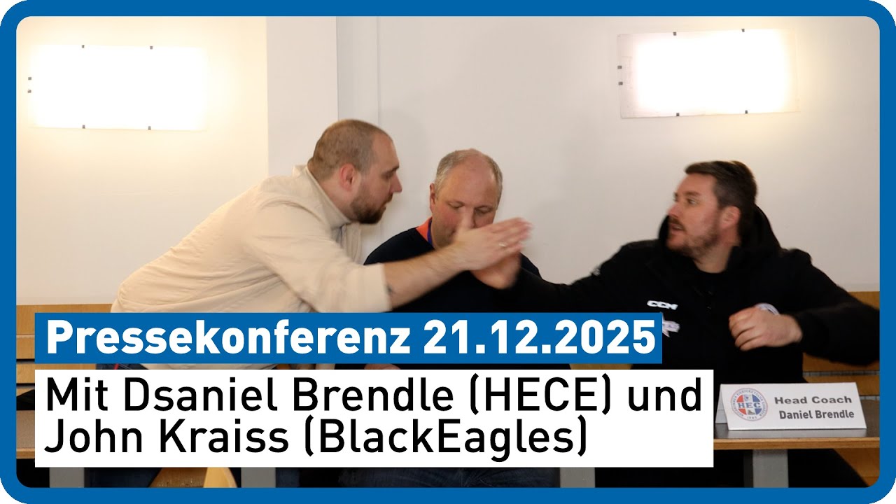 Pressekonferenz nach dem Heimspiel gegen die Eisbären Heilbronn (21.12.25)