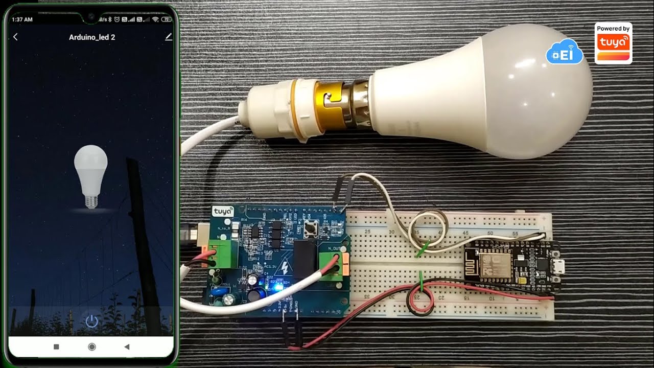 Умный светильник своими руками на базе платы Tuya Socket, Arduino, платформы Tuya Smart IoT.