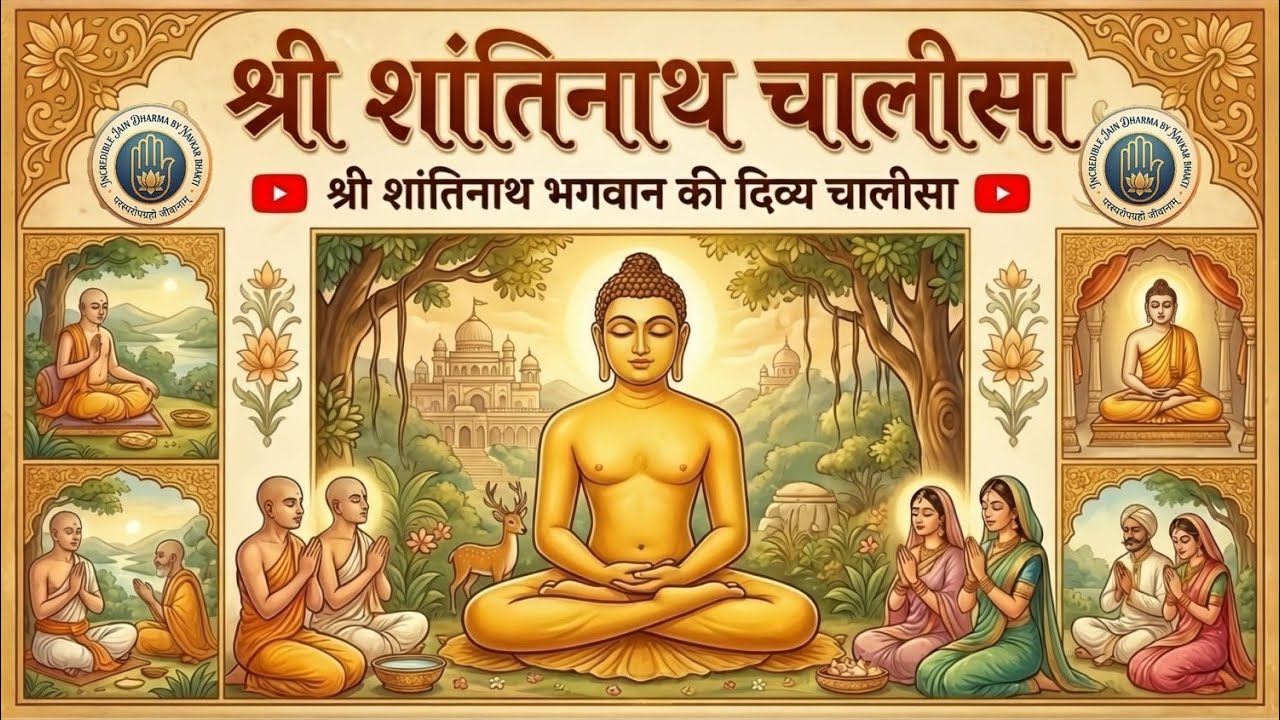 Shantinath Bhagwan Chalisa | 16वें तीर्थंकर की स्तुति | पाप और भय से मुक्ति का मार्ग | सुख शांति
