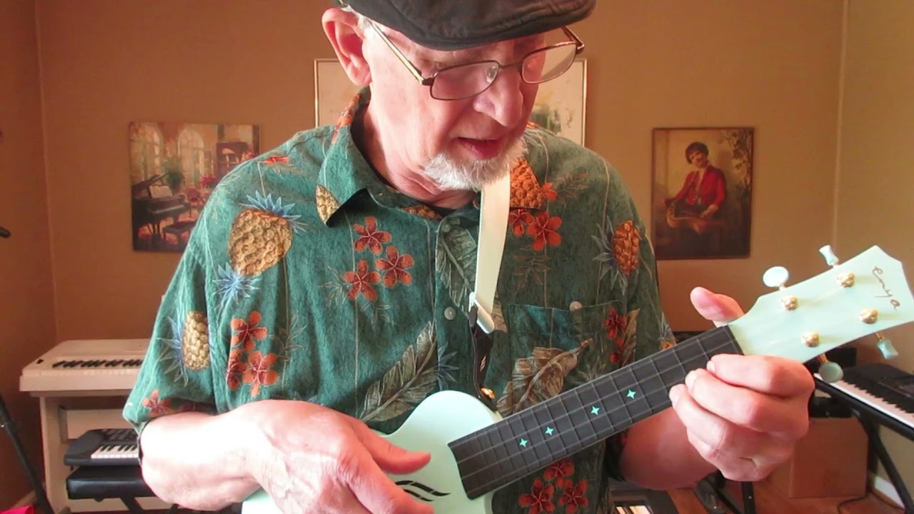 Davis Plays a Lullaby on Enya Nova U Mini Blue Soprano Ukulele.