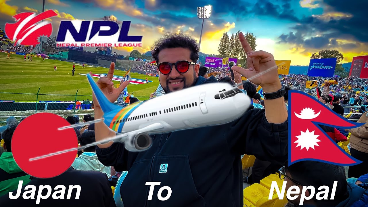 Japan 🇯🇵 to Nepal 🇳🇵 for watching NPL season 2.#studium #nepal #goviralvideo #travelnepal2025 