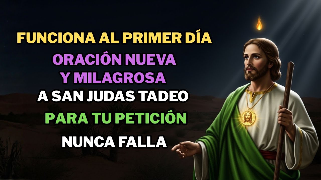 ¡SÍ, FUNCIONA AL PRIMER DÍA! Oración NUEVA y MILAGROSA a San Judas Tadeo para tu Petición.