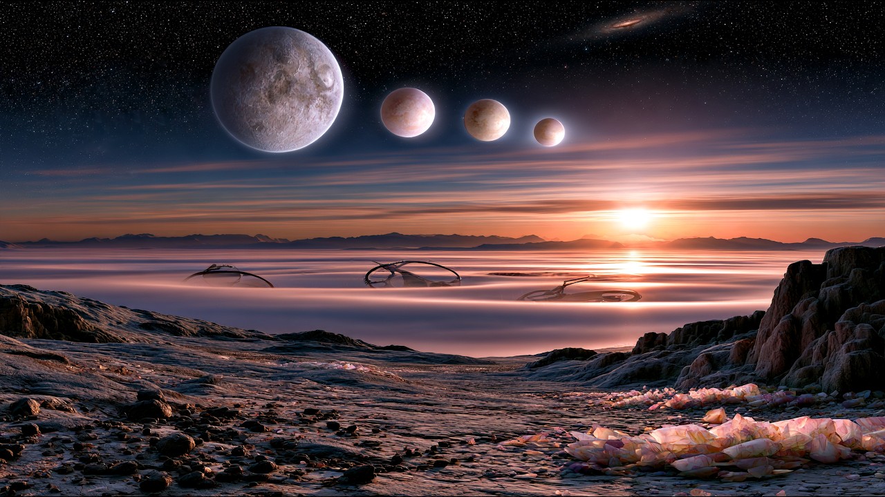 Timeless Journeys | Dreamy Space Ambient Music & Cosmic Alien Landscapes | 4K HDR 60 FPS