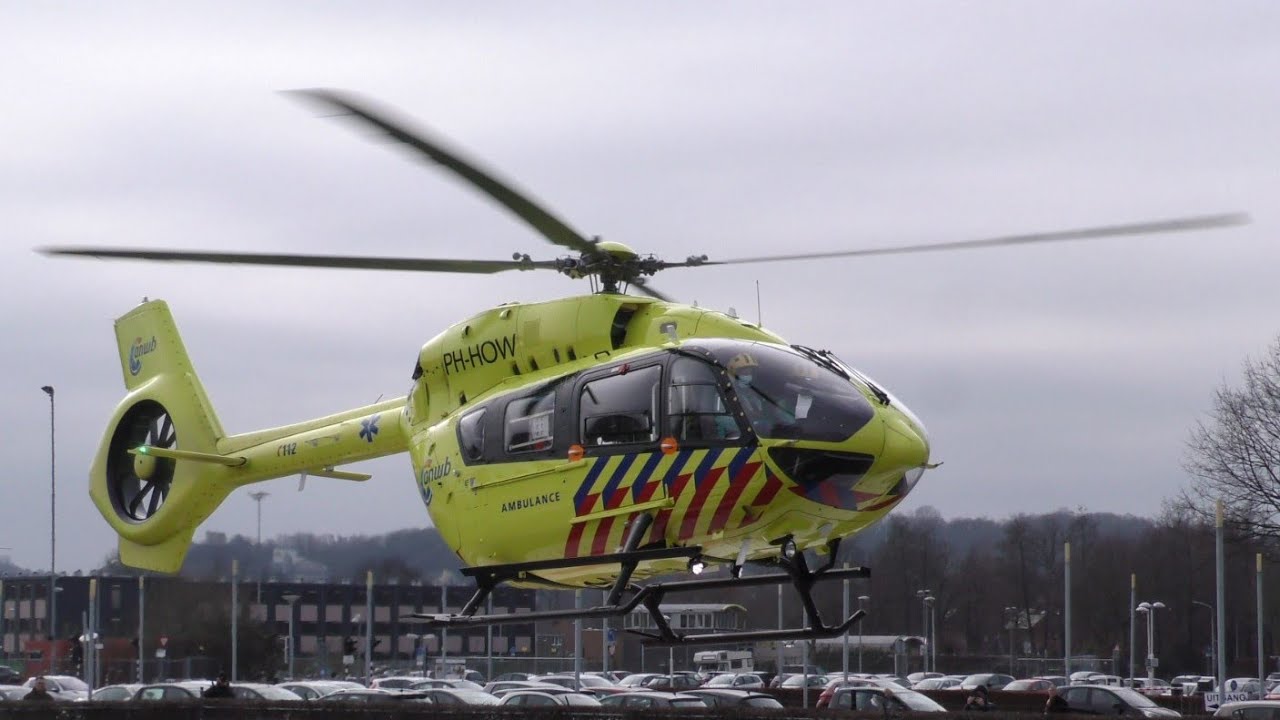 [HMC Westeinde &rarr; UMC+ Maastricht] Landing en start Lifeliner 5 [PH-HOW] bij Maastricht UMC+