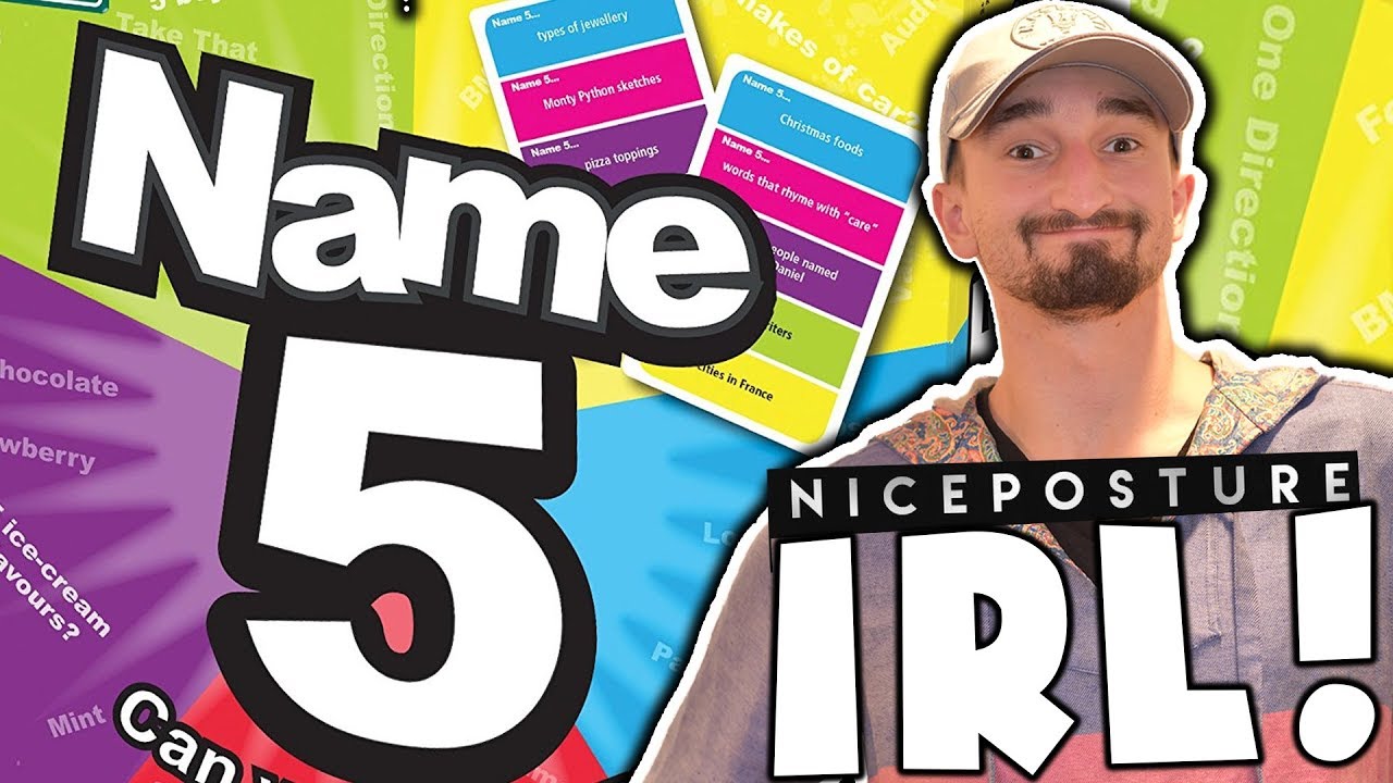 IN REAL LIFE CAN YOU NAME 5 BOARD GAME? - NICE POSTURE GAME NIGHT | JeromeASF