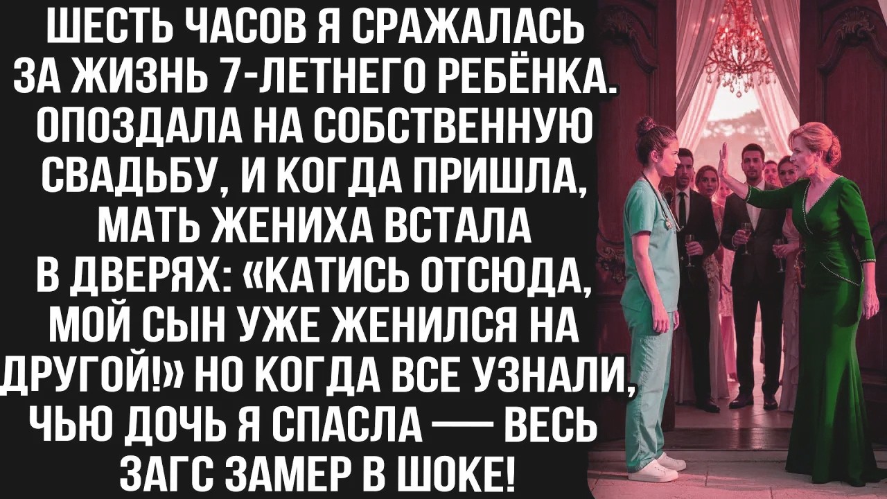 Спасла девочку, опоздав на свадьбу. Мать жениха: «Сын женился на другой!» Но узнав, кого я спасла...