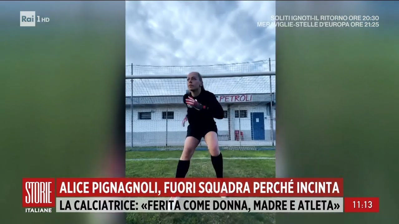 Alice Pignagnoli, fuori squadra perch&eacute; incinta - Storie Italiane 28/12/2022