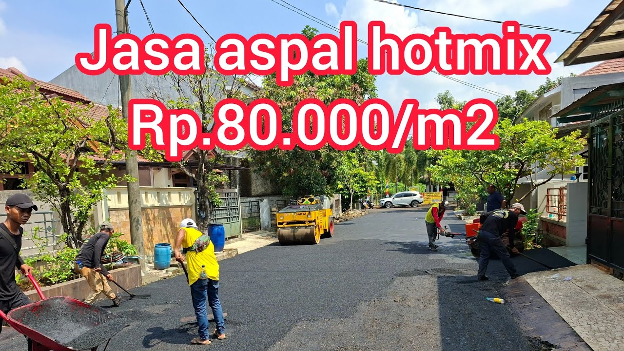 Jasa aspal hotmix Rp.80.000/m3