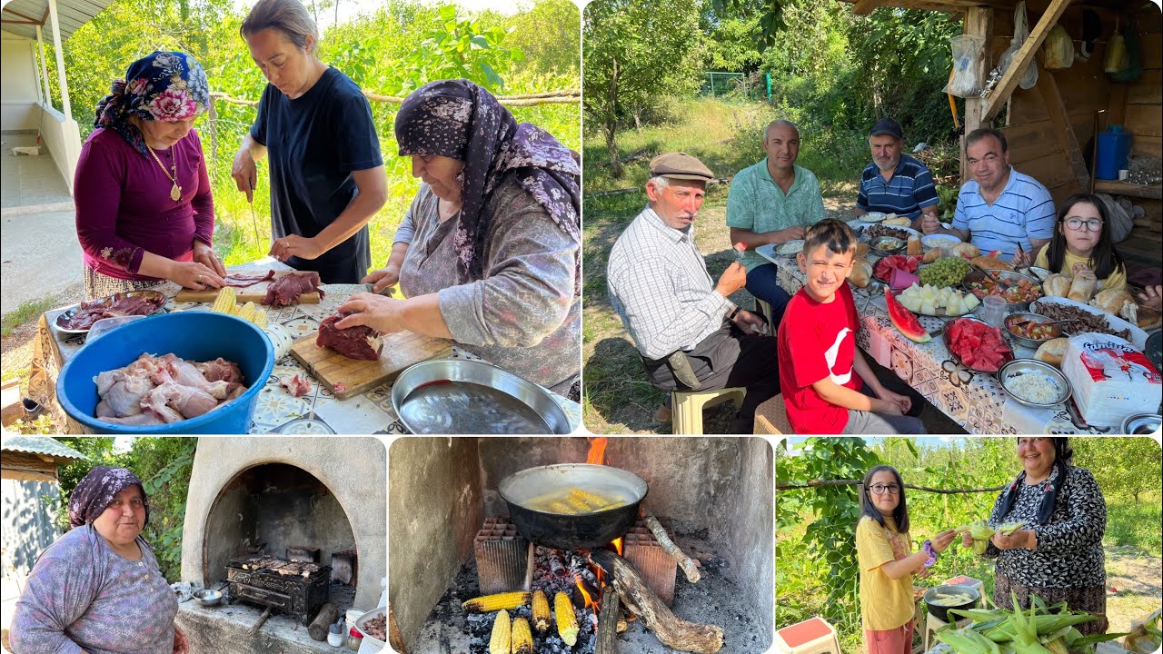 Bahçede mangal mısır keyfi alağı boyadık dolu dolu bir gün