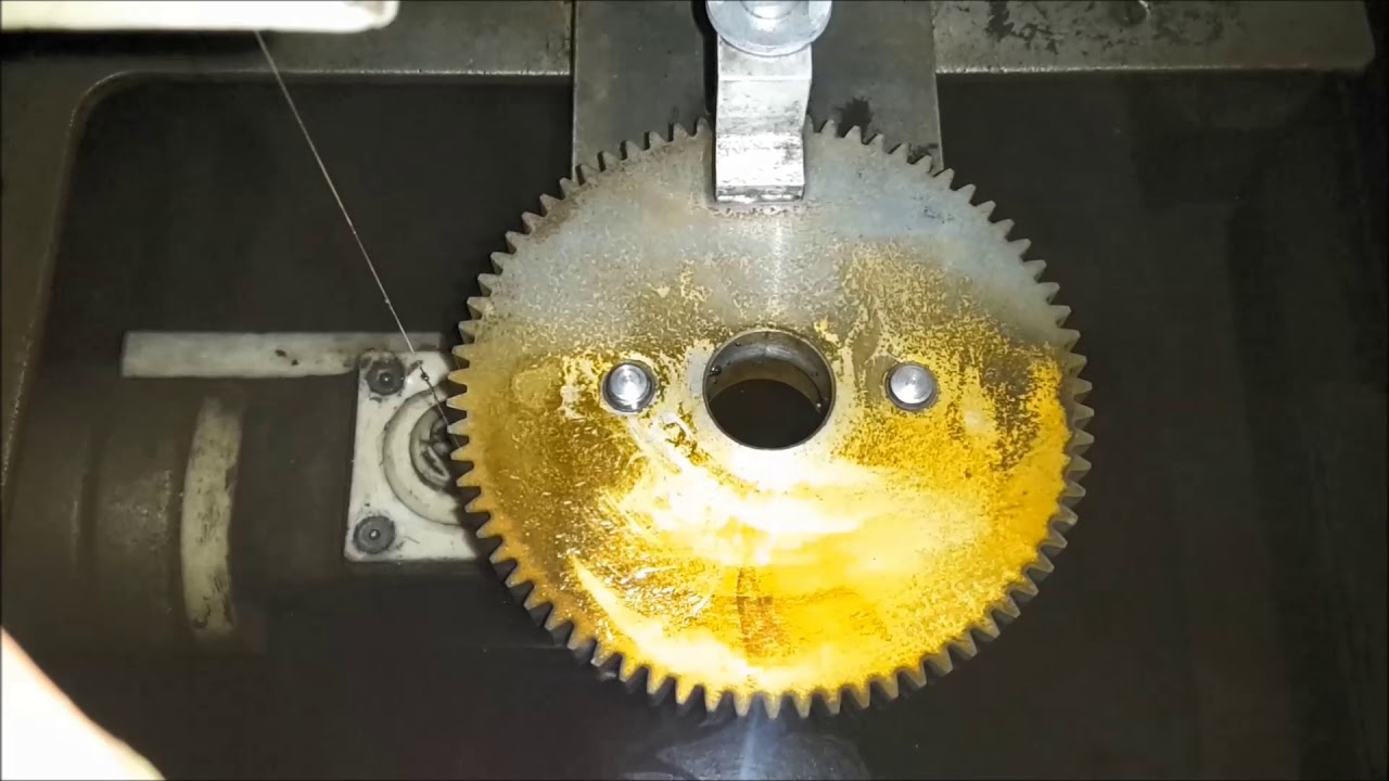 Wire EDM a gear wheel