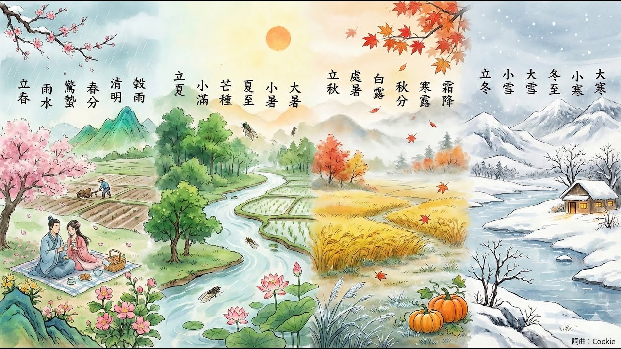 🎵《二十四節氣歌・四時謠》MV 动画版｜承古詩之意，成今人之歌｜一年四季的溫柔循環