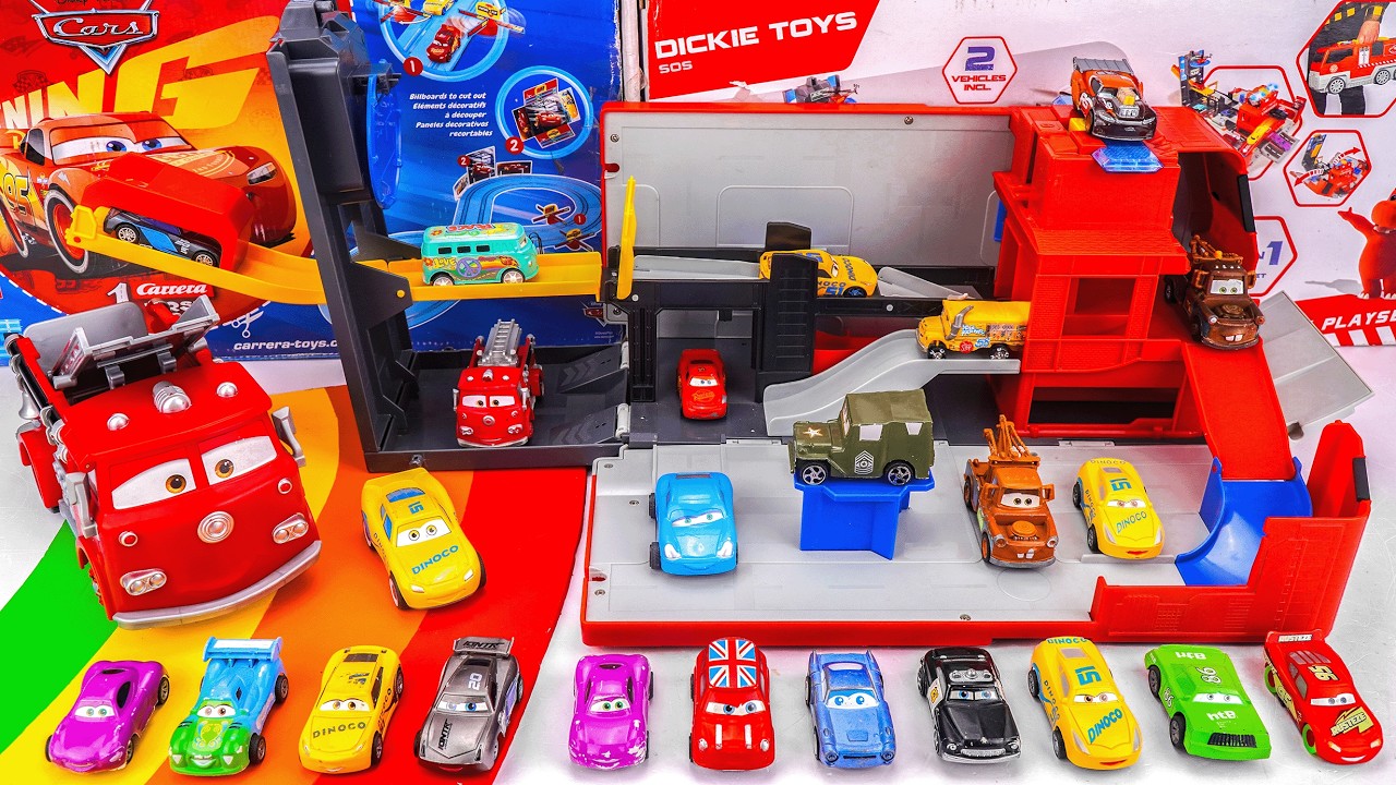 Disney Pixar Cars Unboxing Review | Lightning McQueen Cars Hot Wheels Track Playtime