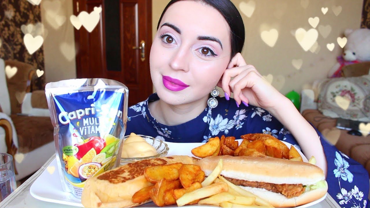 KFC ВСЕ ЧТО НЕ ПРОБОВАЛА MUKBANG asmr Ayka Emilly