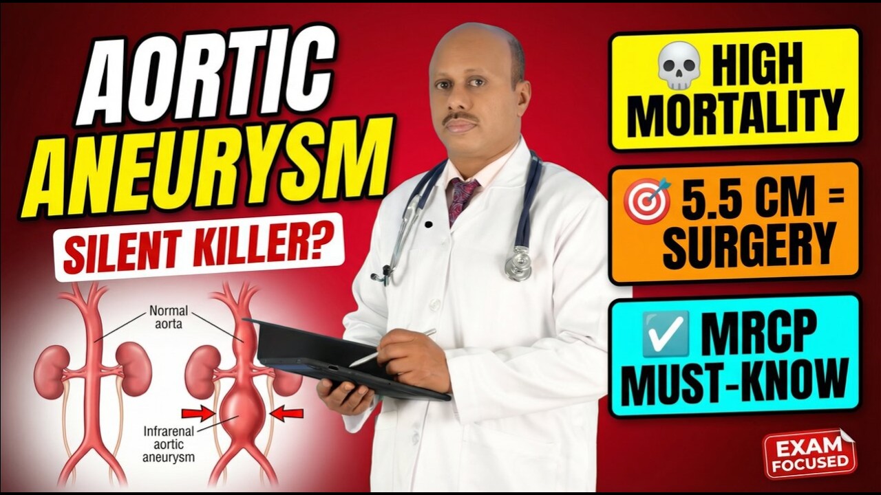 AORTIC ANEURYSM Explained in 6 Minutes | High-Yield MRCP Topic You Can't Miss