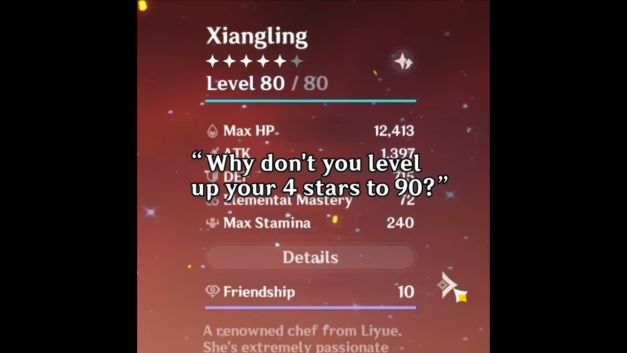 Why I don't level up 4 stars to 90🐺👍 #genshinimpact