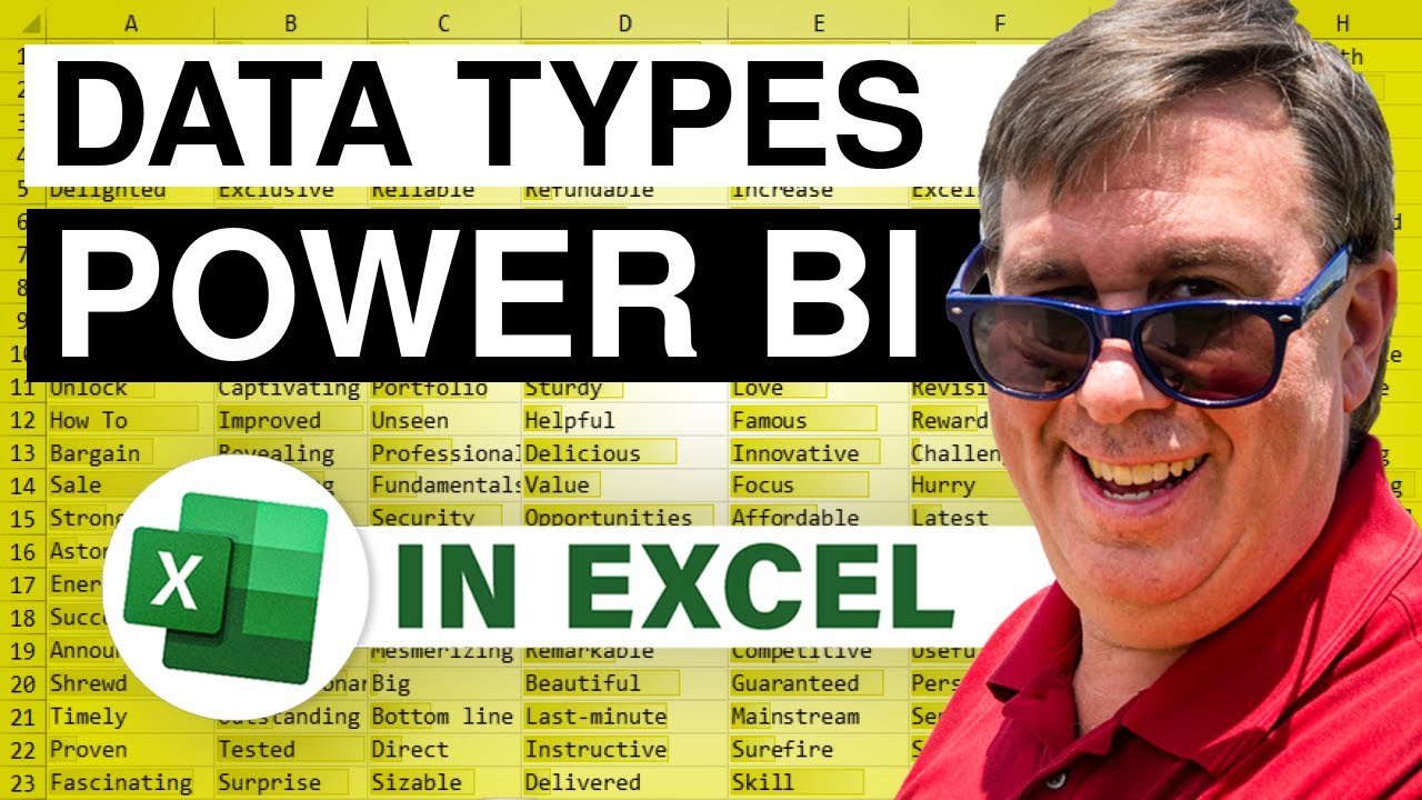 Excel - Create Custom Data Types for Your Company Data  in Excel From Power BI - Episode 2450