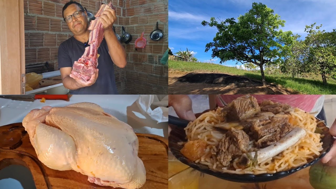 CORTEI A CARNE E O FRANCO E FIZ O ALMOÇO DE DOMINGO 
