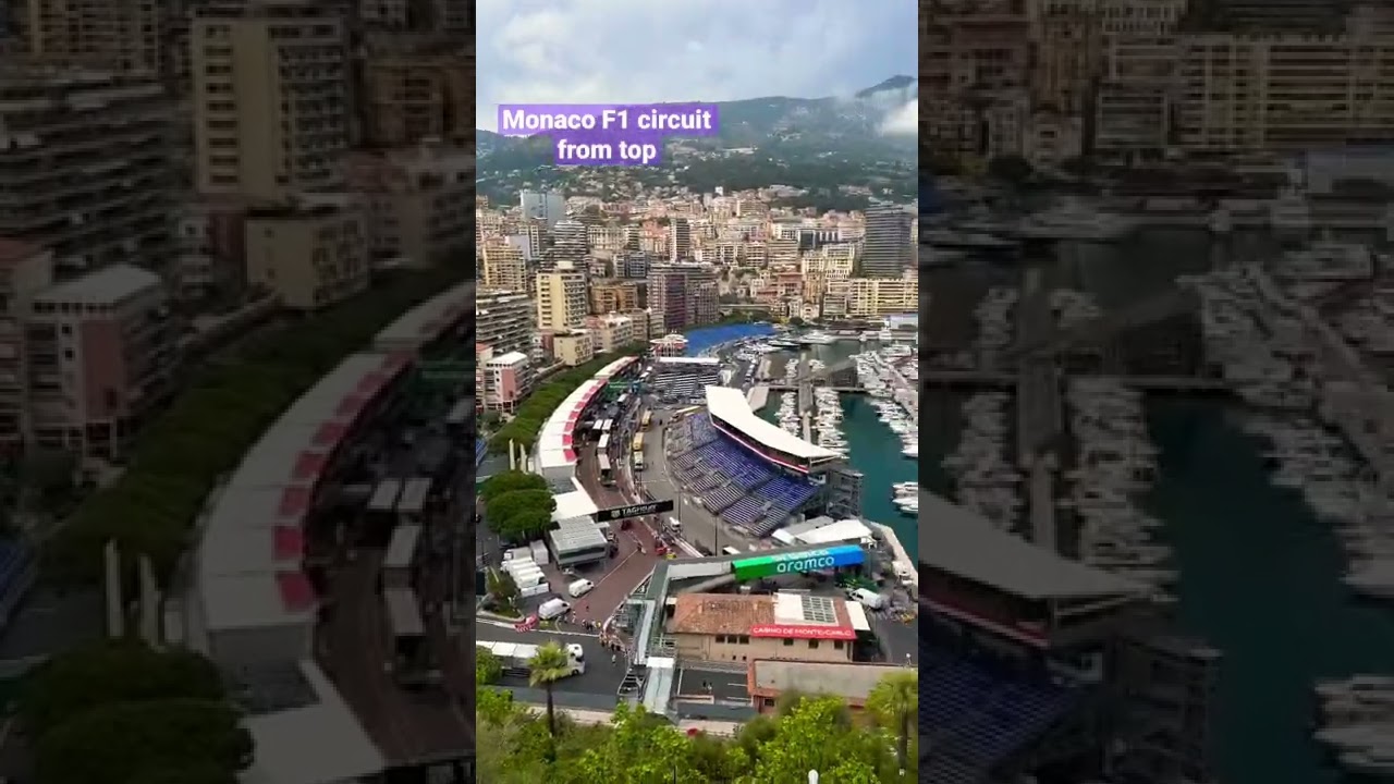 Monaco F1 circuit track from top.. Monte Carlo Grand Prix 2022