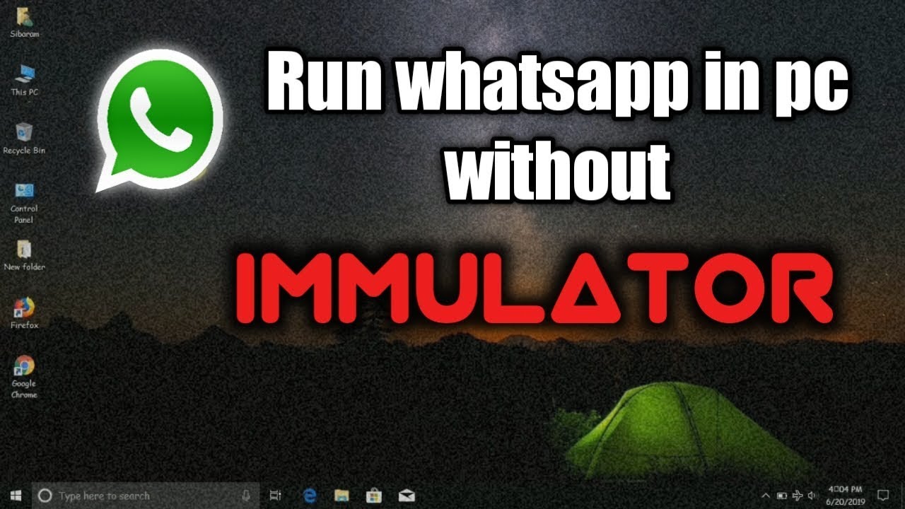How to Use Whatsapp in pc/laptop without any android imulator.