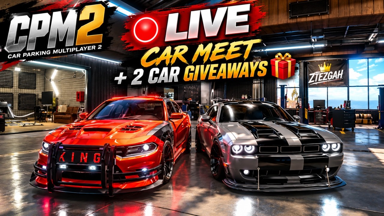 CPM2 LIVE 🔴 Car Meet + 2 Car Giveaways 🎁 | Car Parking Multiplayer 2