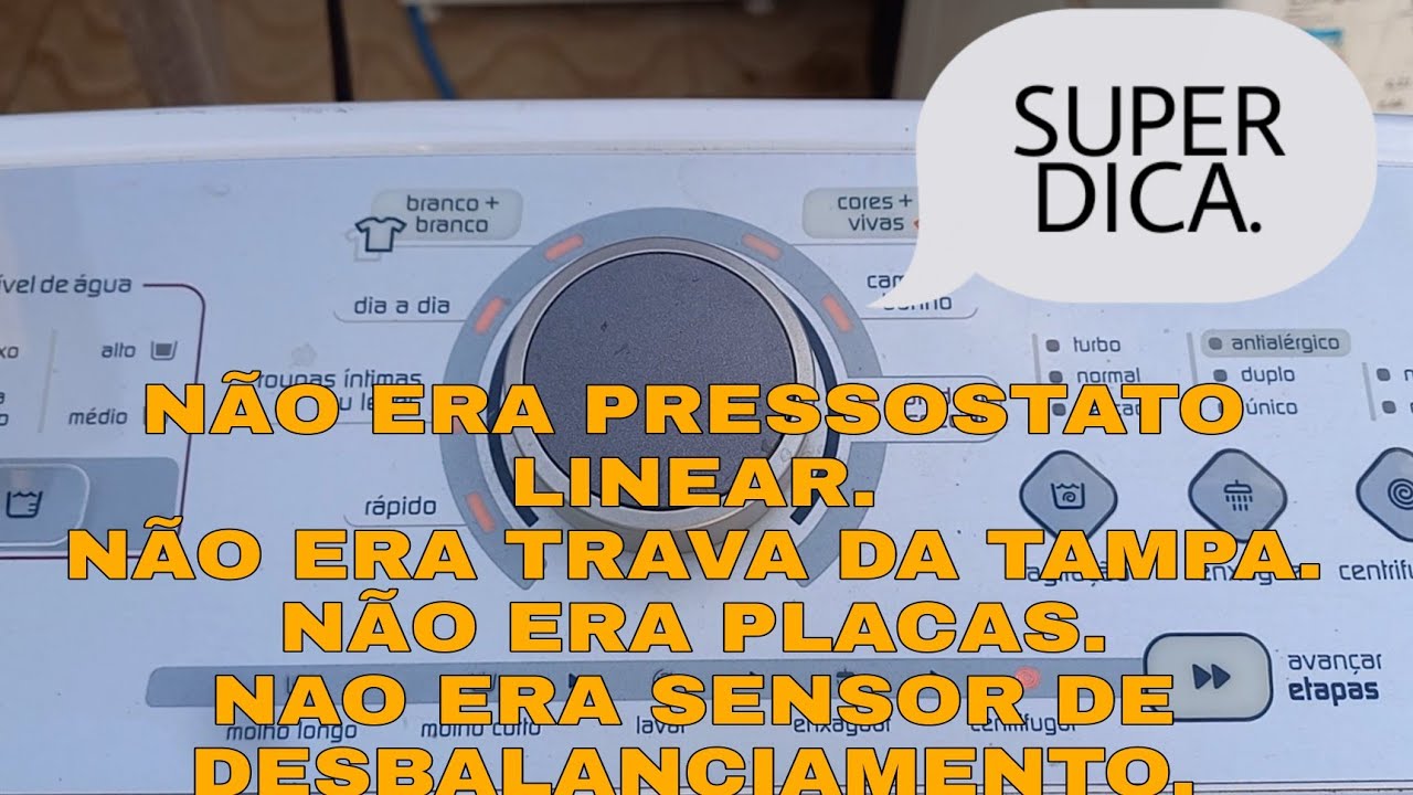 LAVADORA BRASTEMP BWH15 NÃO CENTRIFUGA E FICA COM OS LEDS PISCANDO.