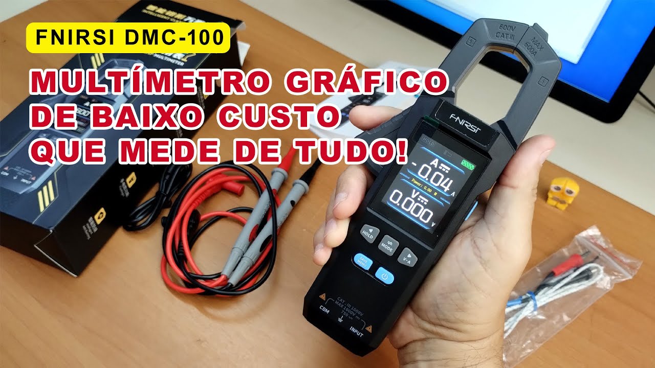 Conheça o Fnirsi DMC-100 - Multímetro gráfico com alicate amperímetro que mede tudo!