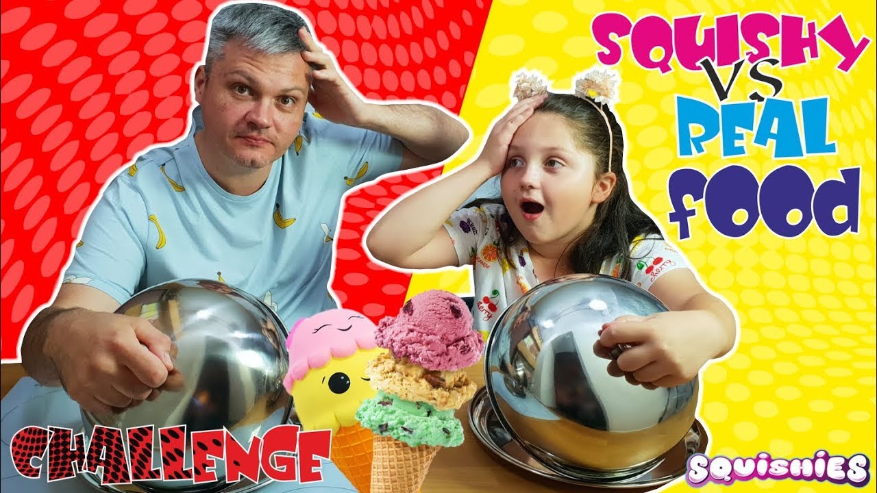 🍰 REAL FOOD VS SQUISHY FOOD 🍓 SQUISHY CHALLENGE Z TATĄ