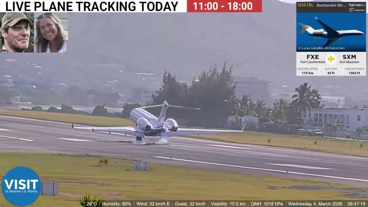 LIVE SXM Airport March 4  ✈️ -  Maho Beach Sint Maarten