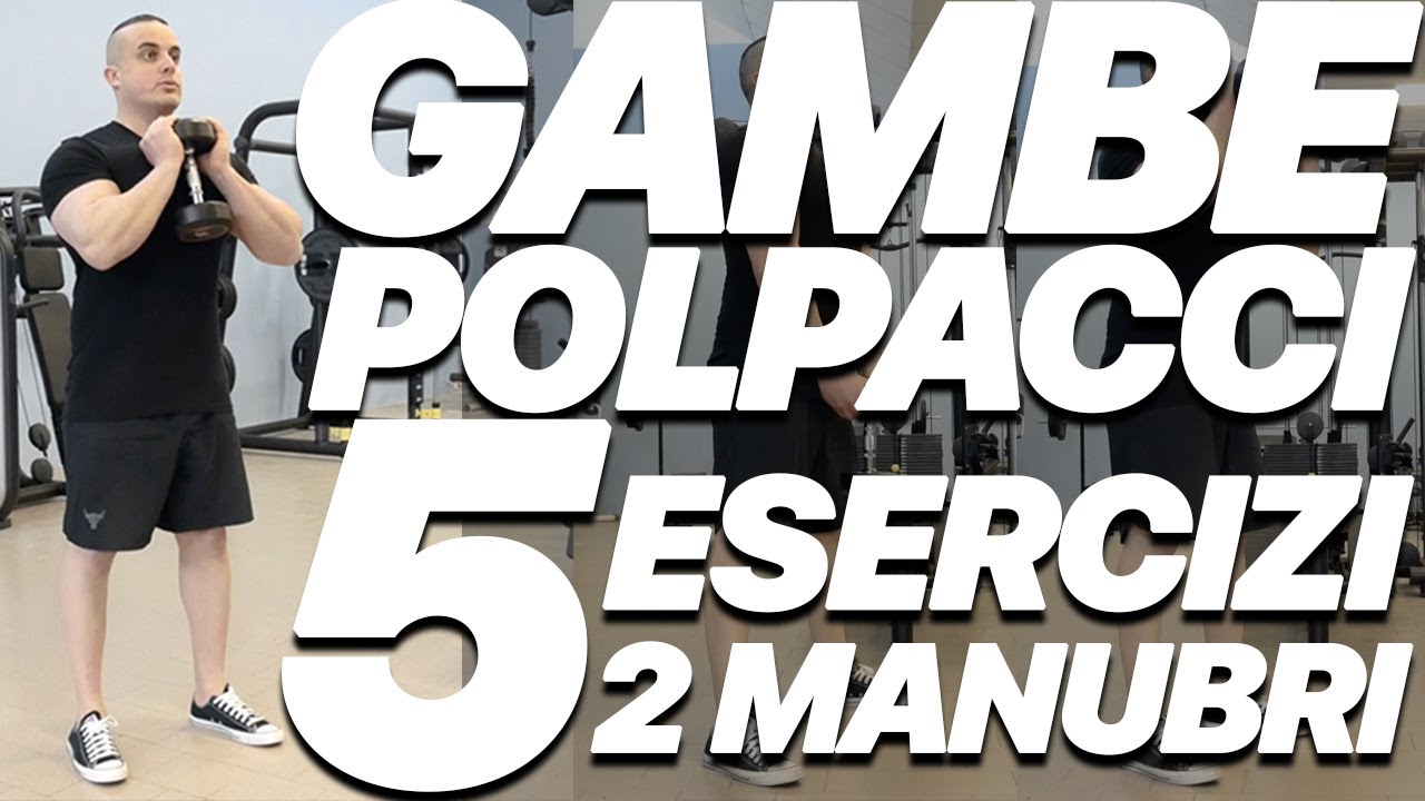 Scheda Massa Gambe con 2 Manubri: 5 Esercizi in 2 Mq