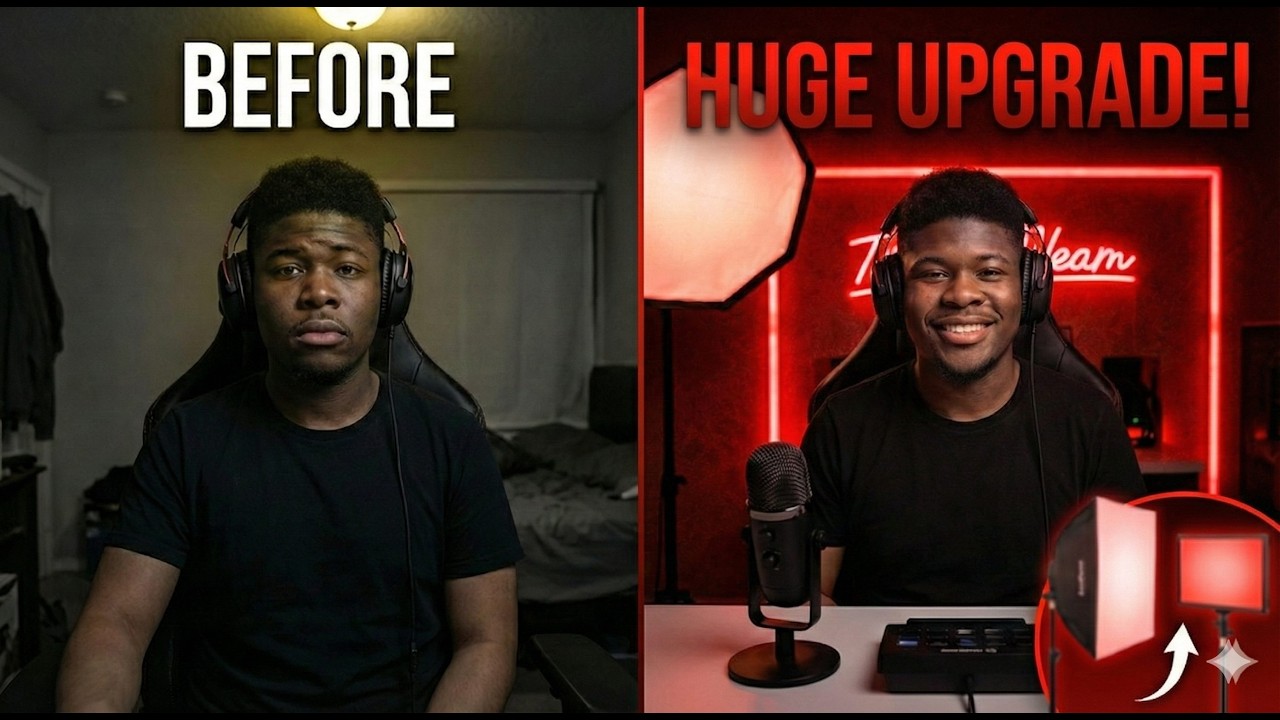 Simple YouTube & Twitch Lighting Setup Upgrade #streamsetup  #youtubetips  #contentcreator