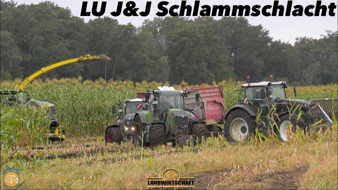 Nur am Abschleppen & Rausziehen! LU J&J Schlammschlacht Schlammige Ernte Action Hirse Häckseln