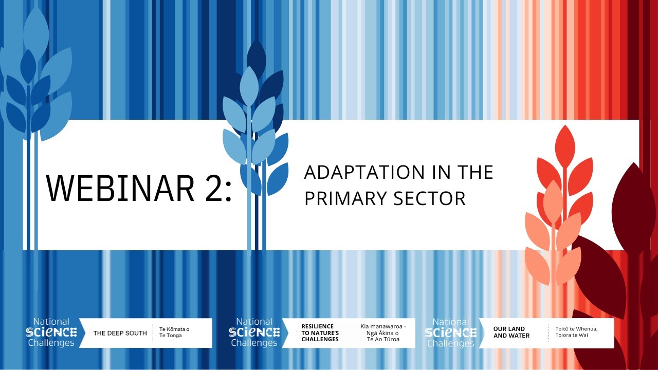 Adapting Aotearoa Webinar 2: Adaptation in the Primary Sector