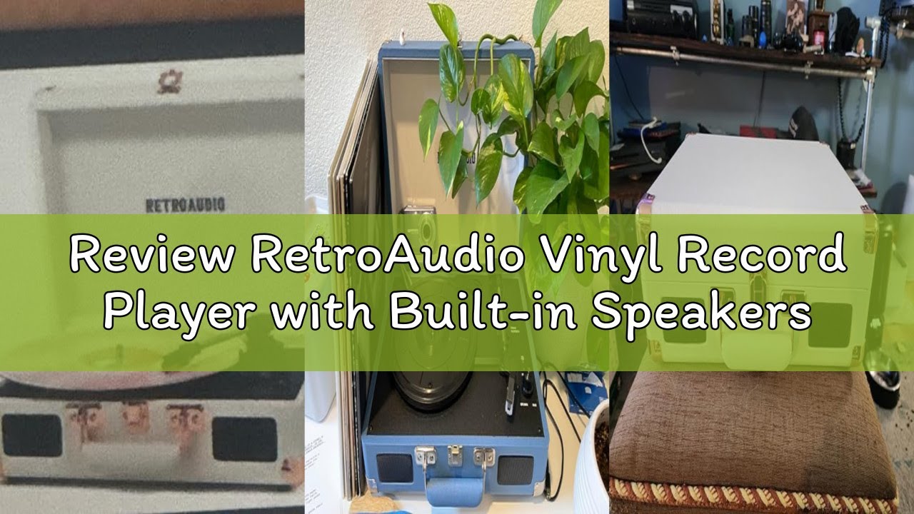 Review RetroAudio Vinyl Record Player with Built-in Speakers 3-Speed Vintage Record Player Bluetooth