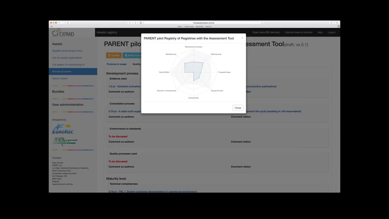 Interoperability Asset Register