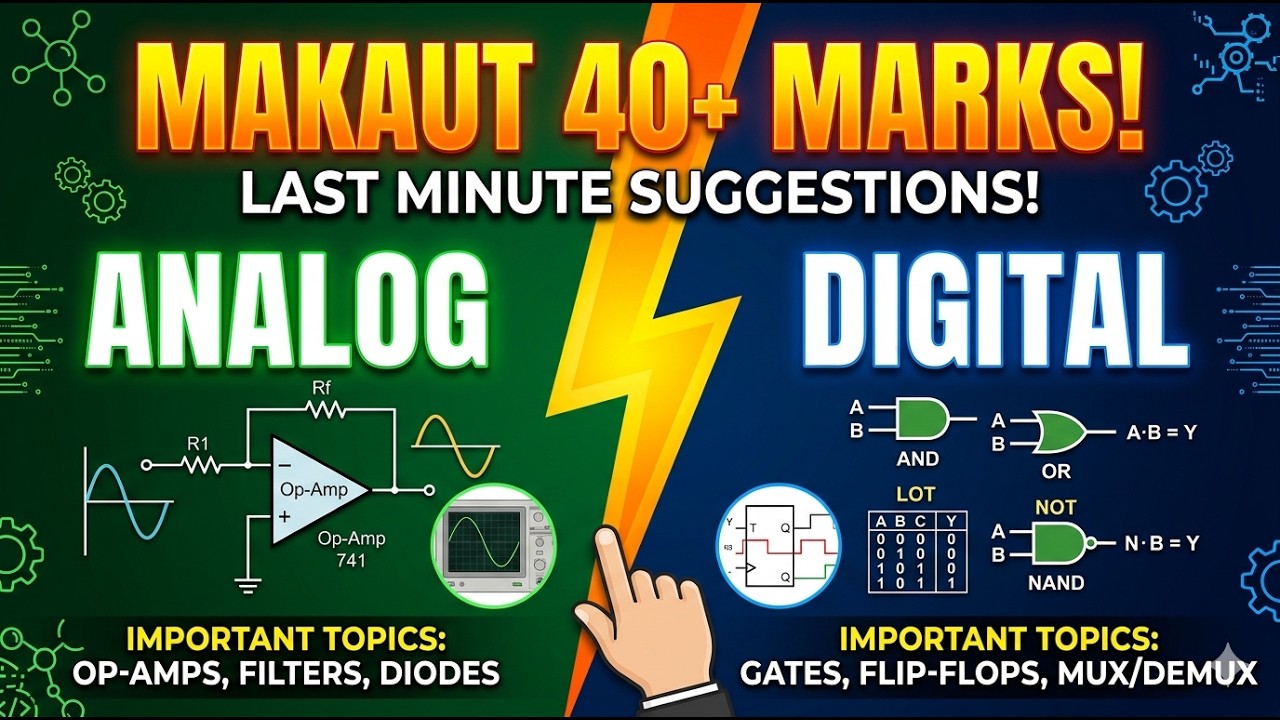 Analog & Digital Electronics MAKAUT 3rd Sem Important Questions | 40+ Marks Suggestion 🔥