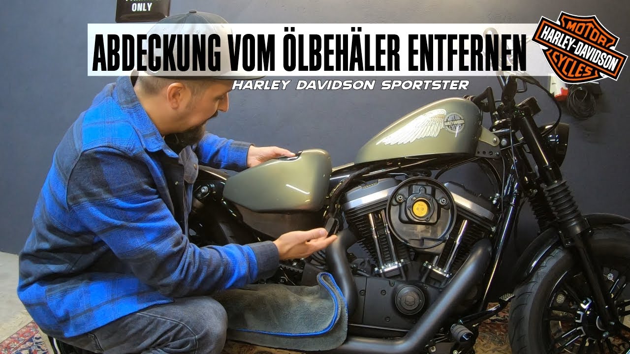 Wie man den Seitendeckel vom Öltank entfernt ! | Harley Davidson Sportster XL 1200